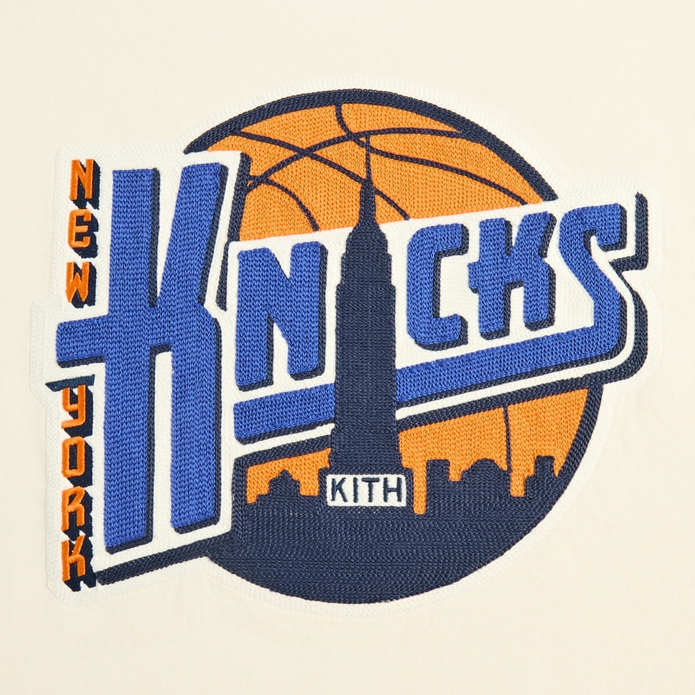 Kith for the New York Knicks City Vintage Nelson Crewneck in Sandrift Size XXL - Picture 3 of 11
